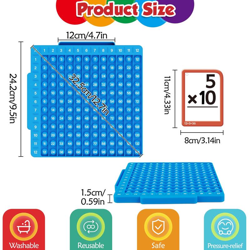 Math Flash Cards + Math Board, Math fidget toys